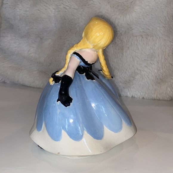 VTG 1958 Holland Mold Ceramic Dancing Girl Southern Belle Blond/Blue Figurine - Picture 7 of 12